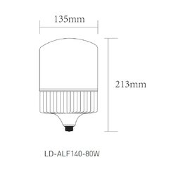 LED pirn F140, 77,5W, 8900lm, E27, 4000K, LD-ALF140-80W, GTV цена и информация | Лампочки | kaup24.ee