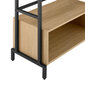 Kõrge riiul Walker Edison Contemporary Coastal Oak/Black hind ja info | Riiulid | kaup24.ee