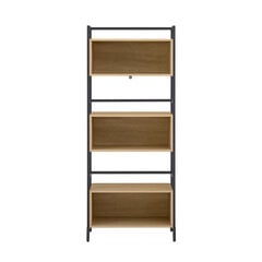 Kõrge riiul Walker Edison Contemporary Coastal Oak/Black hind ja info | Riiulid | kaup24.ee