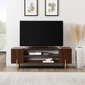 TV alus Walker Edison Modern Dark Walnut/Gold hind ja info | TV alused | kaup24.ee