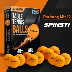 Мячи для настольного тенниса 3 Star Balls Spinsti, 12шт., оранжевый цена и информация | Мячи для настольного тенниса | kaup24.ee