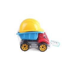 Пластиковый самосвал + каска для маленького строителя цена и информация | Развивающий мелкую моторику - кинетический песок KeyCraft NV215 (80 г) детям от 3+ лет, бежевый | kaup24.ee