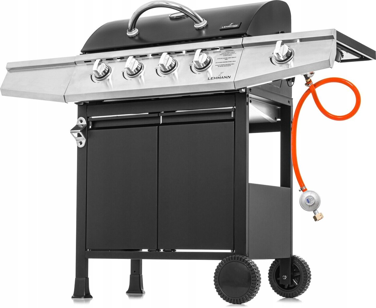 Gaasigrill Lehmann Ohio, 128x50 cm, must hind ja info | Grillid | kaup24.ee