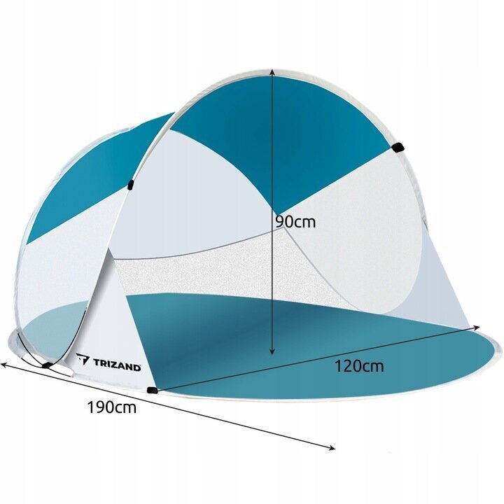 Rannatelk Trizand 20974, 120x1,9x90 cm, türkiissinine hind ja info | Telgid | kaup24.ee