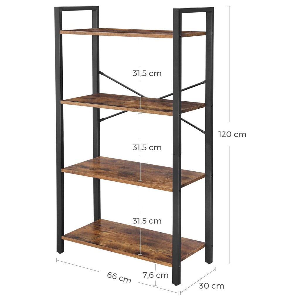Raamaturiiul, pruun hind ja info | Riiulid | kaup24.ee