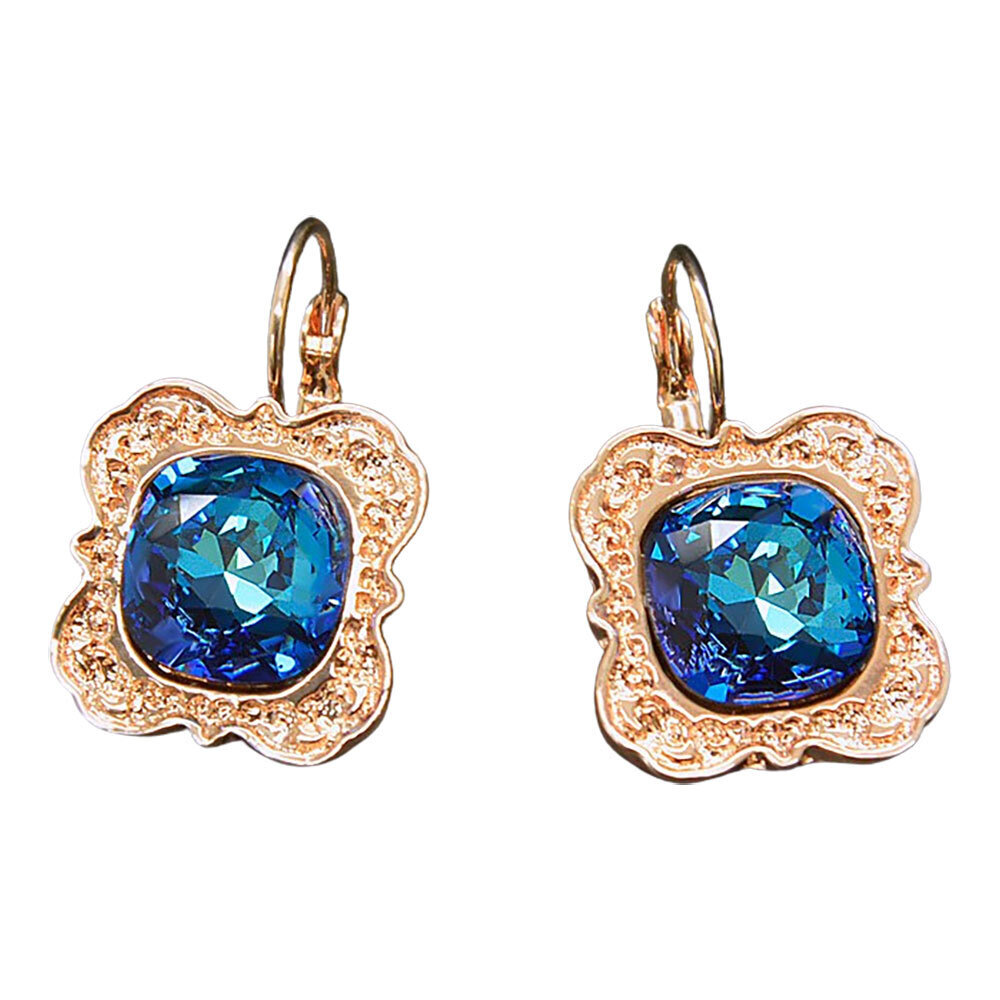 Naiste kõrvarõngad Diamond Sky „Nostalgia III (Bermuda Blue)“ koos Swarovski kristallidega hind ja info | Kõrvarõngad | kaup24.ee