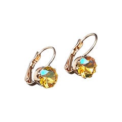 Серьги Великолепие (Light Topaz Shimmer) с кристаллами Swarovski™ цена и информация | Серьги | kaup24.ee