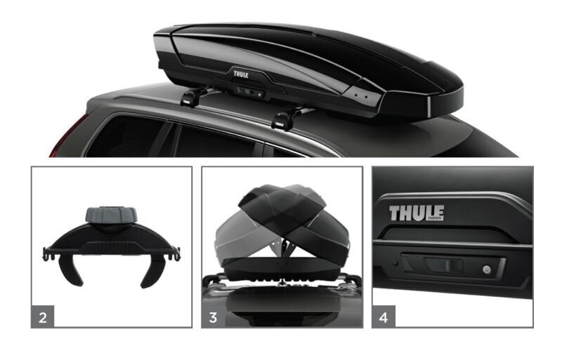 Katuseboks Thule Motion XT XL, must hind ja info | Katuseboksid | kaup24.ee