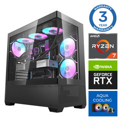 INTOP AQUA Ryzen 7 7700X 16GB DDR5 1TB SSD M.2 NVME RTX4070 SUPER 12GB no-OS цена и информация | Стационарные компьютеры | kaup24.ee