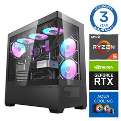 INTOP AQUA Ryzen 5 7600X 16GB DDR5 1TB SSD M.2 NVME RTX4070 SUPER 12GB no-OS цена и информация | Стационарные компьютеры | kaup24.ee