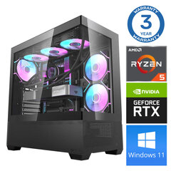 INTOP Ryzen 5 7500F 32GB DDR5 1TB SSD M.2 NVME RTX4070 SUPER 12GB WIN11 цена и информация | Стационарные компьютеры | kaup24.ee