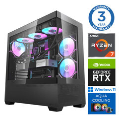 INTOP AQUA Ryzen 7 7700X 32GB DDR5 1TB SSD M.2 NVME RTX4070 SUPER 12GB WIN11 цена и информация | Стационарные компьютеры | kaup24.ee