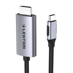 Lention USB-C to 4K60Hz HDMI cable, 3m (silver) цена и информация | Кабели для телефонов | kaup24.ee