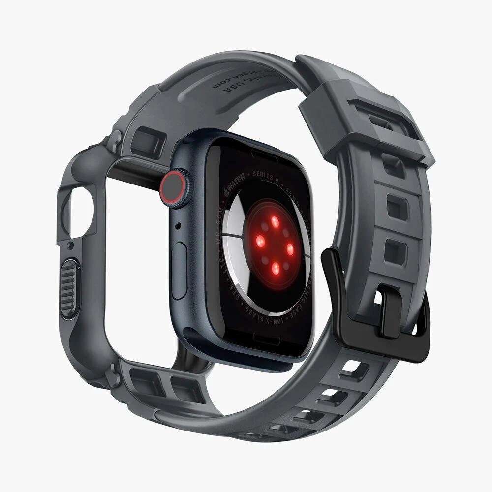 Spigen Rugged Armor Pro case Apple Watch 4 | 5 | 6 | 7 | 8 | 9 | SE Dark Gray hind ja info | Nutikellade ja nutivõrude tarvikud | kaup24.ee