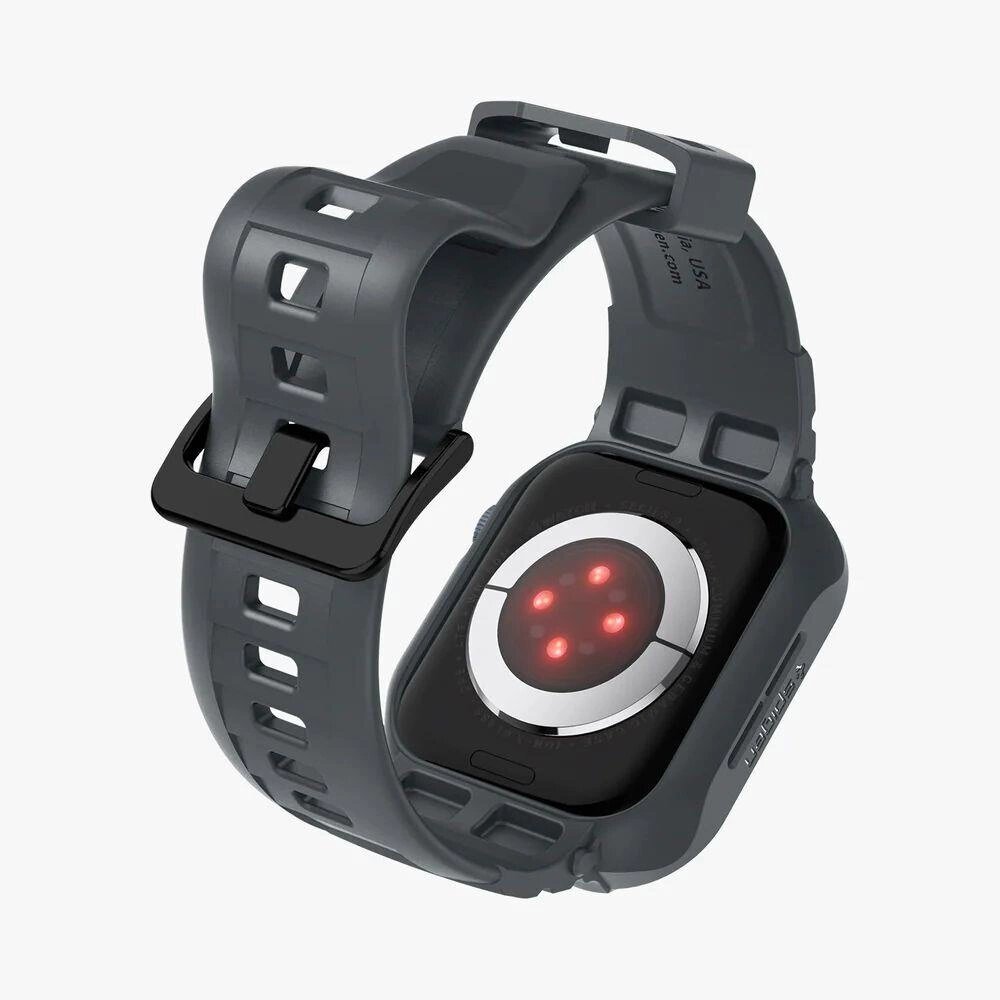 Spigen Rugged Armor Pro Case for Apple Watch 4 | 5 | 6 | 7 | 8 | 9 | SE (44 | 45 mm) - Dark Gray hind ja info | Nutikellade ja nutivõrude tarvikud | kaup24.ee