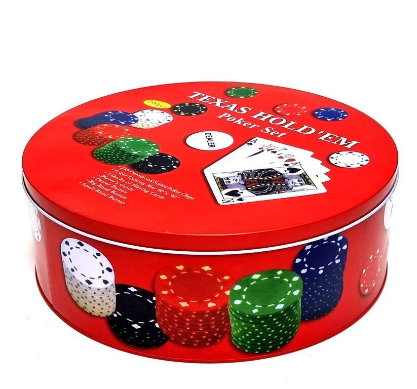 Pokkerikomplekt Texas Hold'em, 240 žetooni hind ja info | Hasartmängud, pokker | kaup24.ee