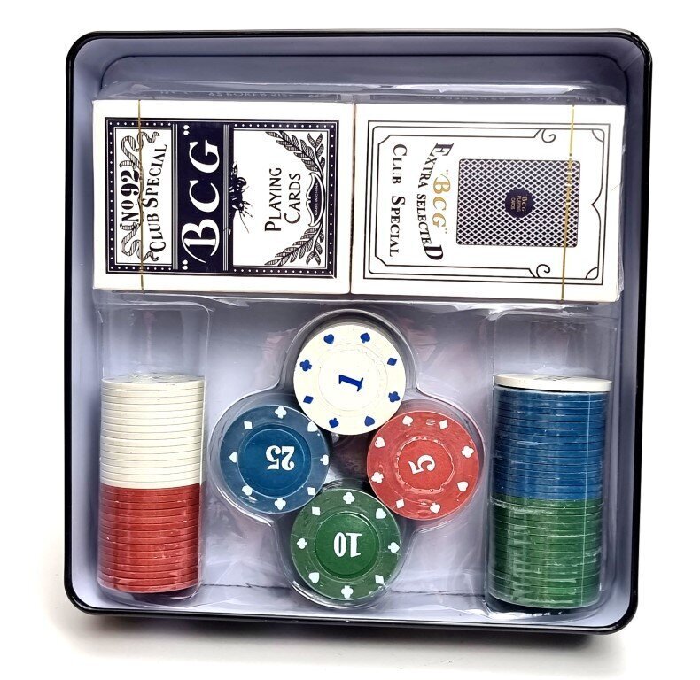 Komplekt pokkeri mängimiseks Poker Chips, 100 žetooni цена и информация | Hasartmängud, pokker | kaup24.ee