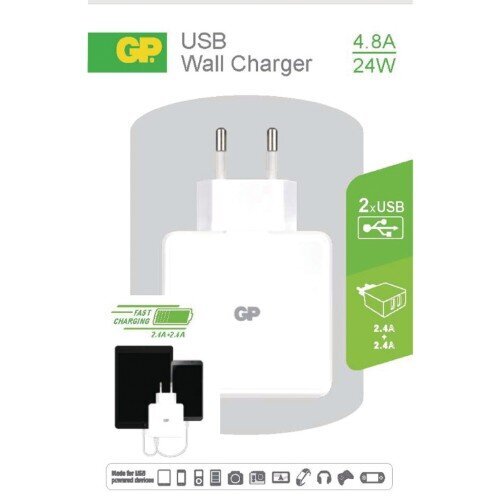 USB-Laadija GP WA41 4.8A 24W hind ja info | Mobiiltelefonide laadijad | kaup24.ee