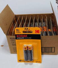 Patareid Kodak XTRALIFE AA 1.5V alkaline 40 tk hind ja info | Patareid | kaup24.ee