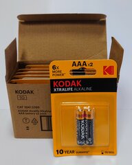 Patareid Kodak XTRALIFE AAA 1.5V 20 tk hind ja info | Patareid | kaup24.ee