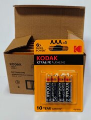 Patareid Kodak Xtralife AAA 1.5V alkaline 40 tk hind ja info | Kodak Valgustus ja elektriseadmed | kaup24.ee