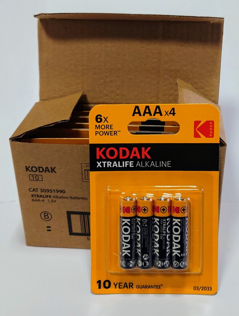 Patareid Kodak Xtralife AAA 1.5V alkaline 40 tk цена и информация | Patareid | kaup24.ee