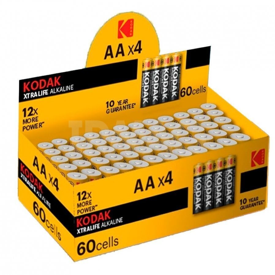 Patareid Kodak Xtralife AA S4 1.5V 60 tk цена и информация | Patareid | kaup24.ee