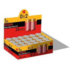 Patareid Kodak R20 / D 1.5V 24tk bulk цена и информация | Батарейки | kaup24.ee