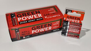 Patareid Green Power R03 AAA 1.5V 48 tk цена и информация | Батареи | kaup24.ee