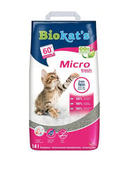 Сжимающийся наполнитель для кошек Biokat's Micro Fresh 14 л цена и информация | Наполнители для туалета | kaup24.ee