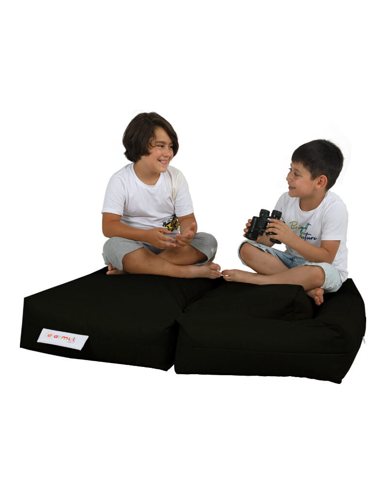 Kott-tool Kids Double Seat Pouf, must hind ja info | Kott-toolid, tumbad, järid | kaup24.ee