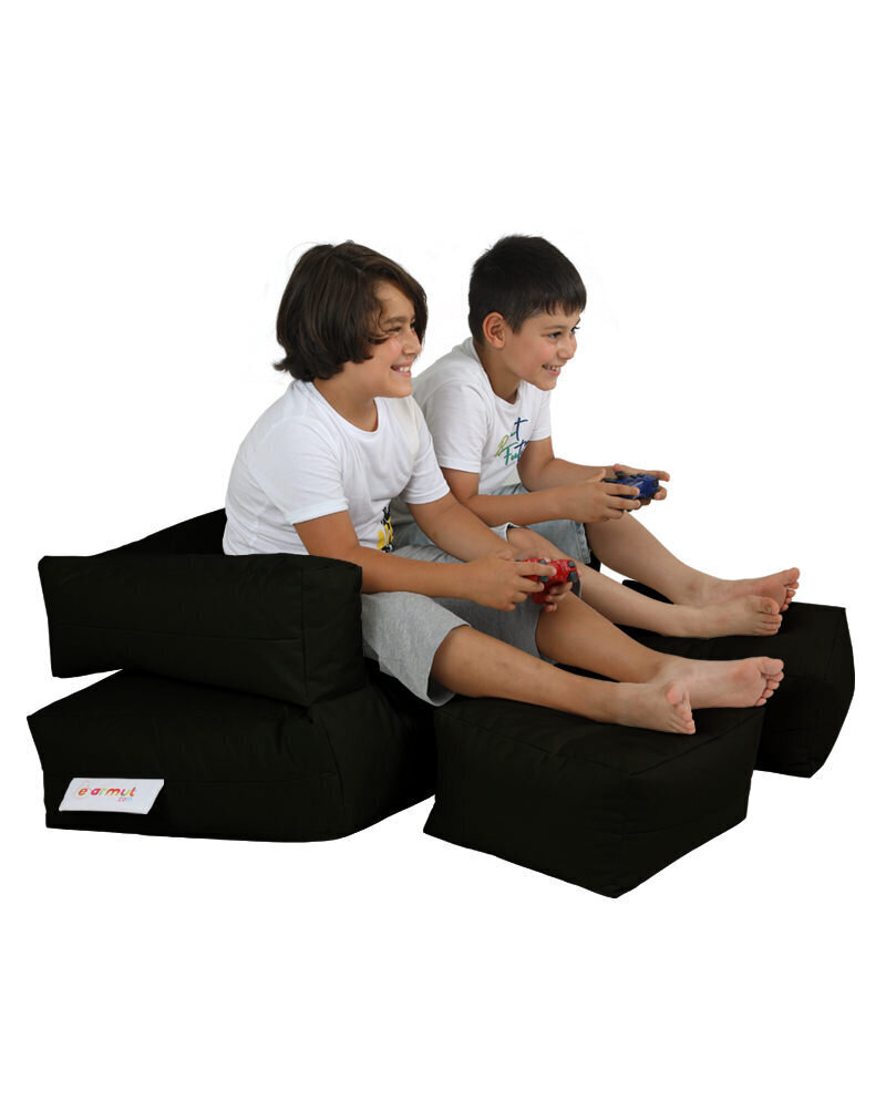 Kott-tool Kids Double Seat Pouf, must hind ja info | Kott-toolid, tumbad, järid | kaup24.ee