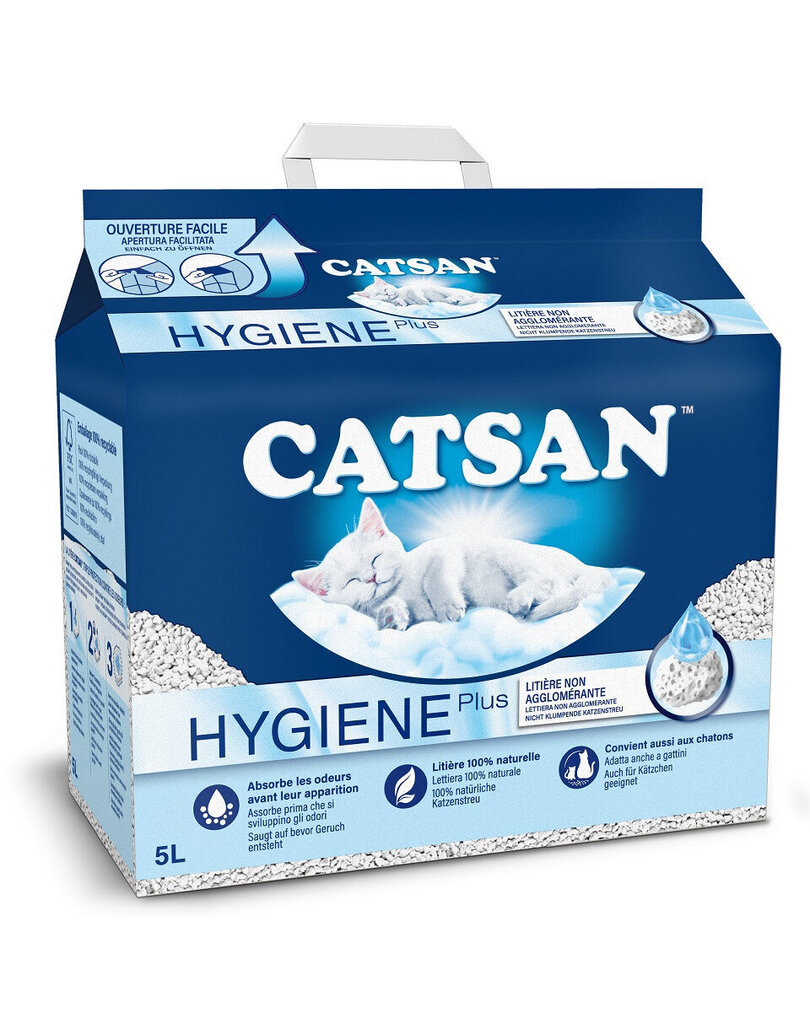 Paakuv kassiliiv Catsan Hygiene Plus 5 l цена и информация | Kassiliiv | kaup24.ee