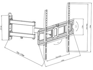 Blow 76-870 32-65" цена и информация | Кронштейны и крепления для телевизоров | kaup24.ee
