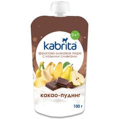 Kabrita® puuviljapüree teravilja ja kitsepiimakreemiga "Kakaopuding" alates 9 kuust, 6 tk цена и информация | Пюре | kaup24.ee