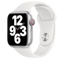 Apple Watch Silikoon Rihm 38/40/41 (M/L), Valge цена и информация | Смарттехника и аксессуары | kaup24.ee