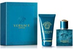 Подарочный комплект для мужчин Versace Eros: туалетная вода EDT, 30 мл + гель для душа, 50 мл