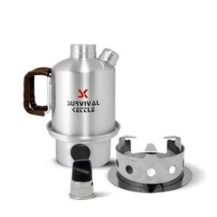 Small Survival Kettle 0.6-0.7 L Camping Kettle Carry Bag Leather Handle цена и информация | Чайники, термопоты | kaup24.ee