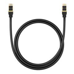 Braided network cable cat.8 Baseus Ethernet RJ45, 40Gbps, 1m (black) цена и информация | Кабели и провода | kaup24.ee