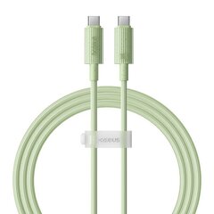 Fast Charging cable Baseus USB-C to USB-C Habitat Series 1m 100W (green) цена и информация | Кабели и провода | kaup24.ee