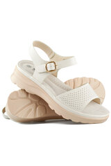 Sandaalid naistele 5389-21, valge/beež hind ja info | Naiste sandaalid | kaup24.ee