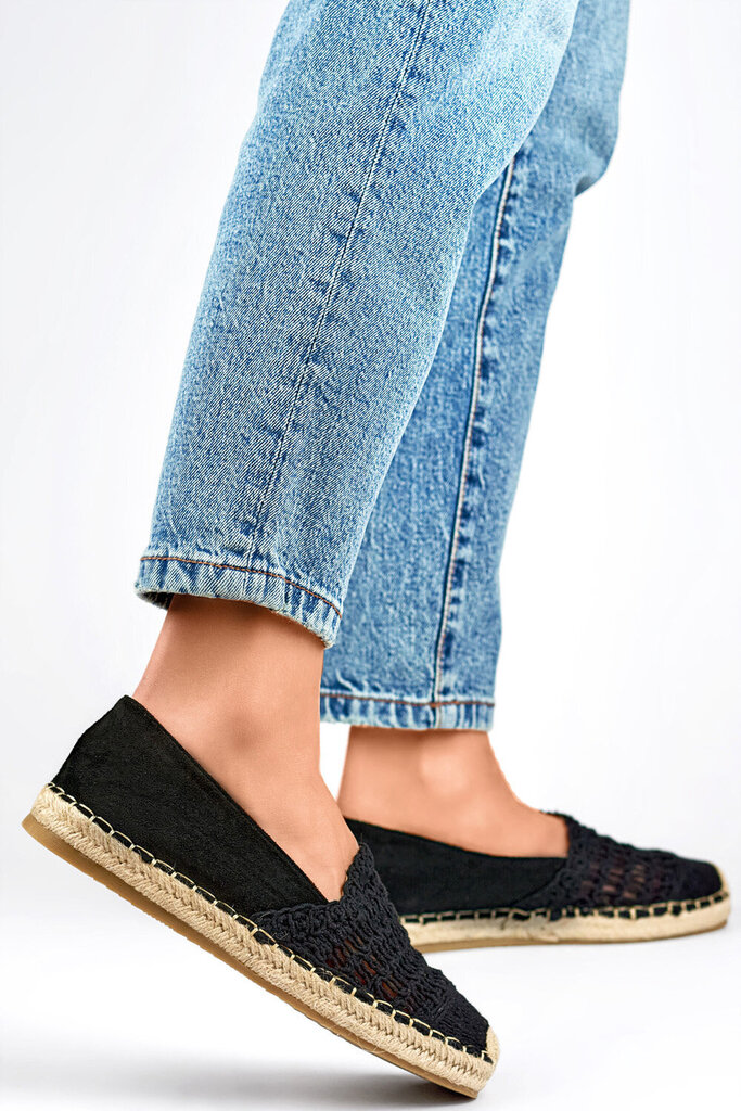 Espadrillid naistele, must hind ja info | Naiste kingad | kaup24.ee