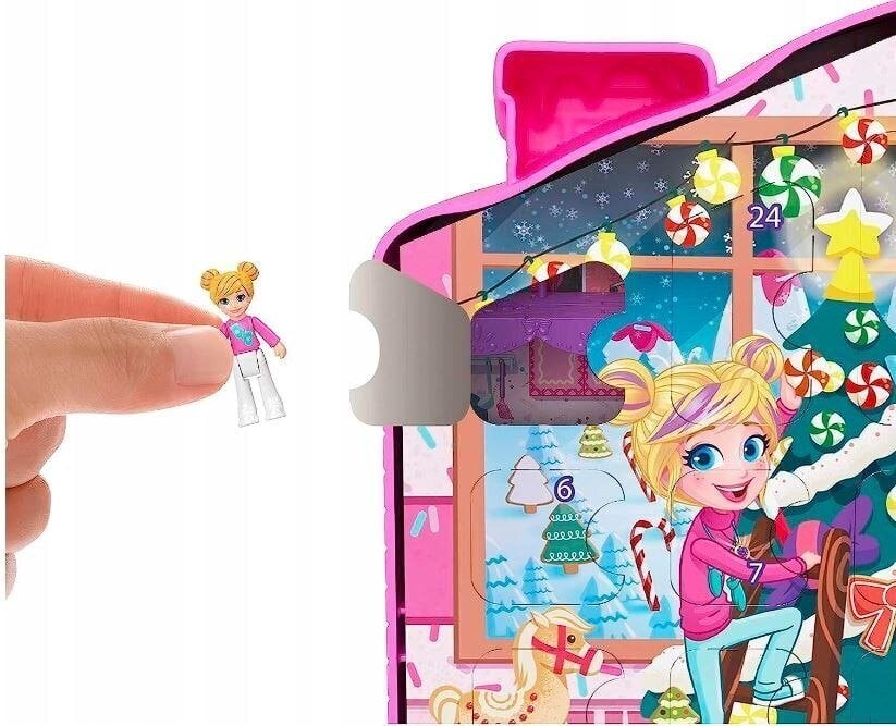 Advendikalender tüdrukutele Mattel Polly Pocket, HKW16 hind ja info | Tüdrukute mänguasjad | kaup24.ee