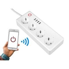 Удлинительное зарядное устройство 1,7 м WIFI 4 розетки и 4 USB цена и информация | Аксессуары для компонентов | kaup24.ee