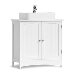 Встроенный шкафчик под раковину, белый цена и информация | Шкафчики для ванной | kaup24.ee