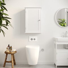 Шкаф для ванной подвесной, белый цена и информация | Шкафчики для ванной | kaup24.ee