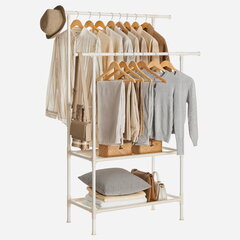 Вешалка для одежды, белая цена и информация | Вешалки и мешки для одежды | kaup24.ee