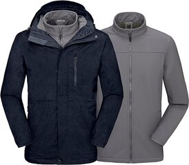 Куртка для мужчин Mapamyumco Softshell 3 в 1, синяя цена и информация | Мужские куртки | kaup24.ee