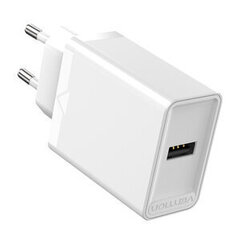 Wall charger EU USB-A Vention FAAW0-EU 12W, 2.4A, (white) цена и информация | Зарядные устройства для телефонов | kaup24.ee