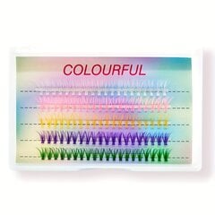Liimitavad ripsmetušid klasterites Colourful, 10 - 12 mm hind ja info | Kunstripsmed, ripsmekoolutajad | kaup24.ee